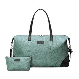 Jadyn Luna Women's Weekender Bag and Travel Duffel, Large 37 Liter Capacity (Sage Flora)