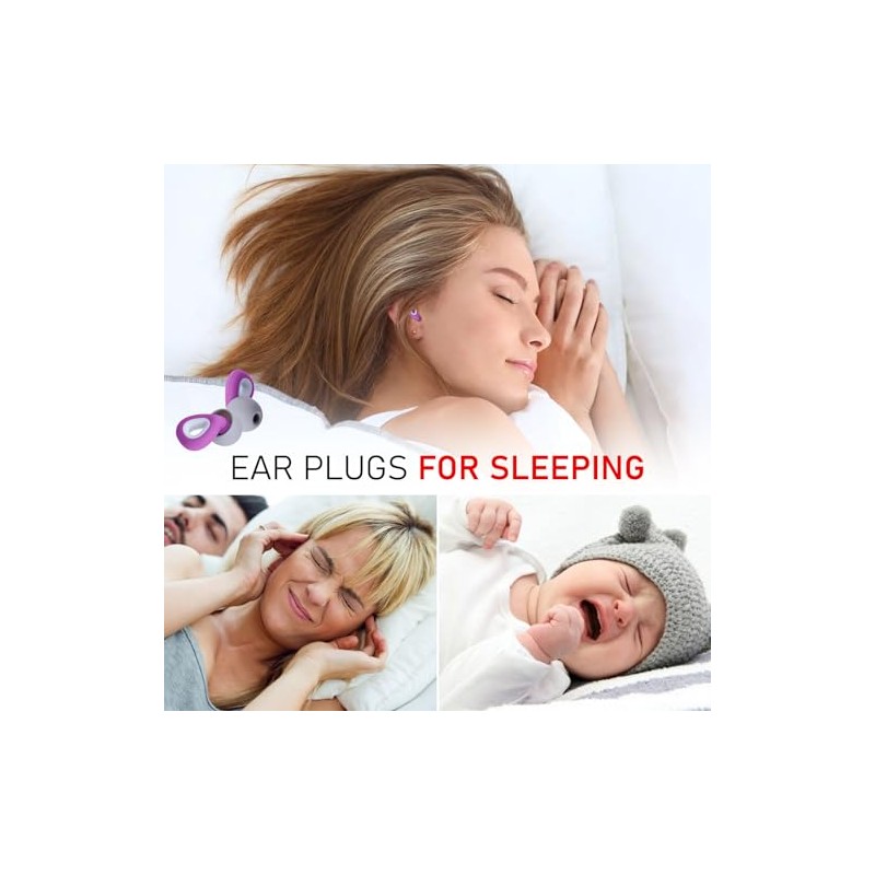 Runmeihe Noise Cancelling Ear Plugs for Sleeping, Swimming, Studying, Working,