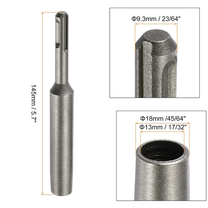 HARFINGTON 2pcs Plus SDS Ground Rod Driver 23/64" for 17/32"