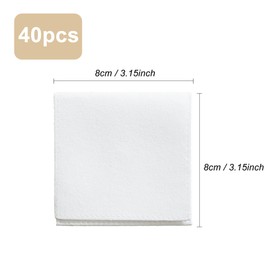 40pcs White Microfiber Jewelry Pouch 8 x 8cm Jewelry Packaging Bag Envelope Style Luxury Small Favor Bags Jewelry Gift Bags for Earrings Necklaces Bracelet Ring
