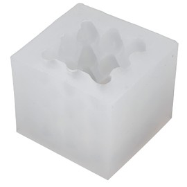 TOPINCN Moldes para Velas para Hacer Velas, Cubos de Corazón 3D de Silicona, Molde para Velas de Aromaterapia para Bodas, Aniversarios, Fácil Desmoldeo(L)