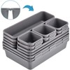 Kutesna 15 PCS Interlocking Desk Drawer Organizer Separator for Office,Bathroom,Kitchen,Makeup（Black）