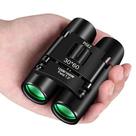 PISEZ PISEZ 30X60 Compact Binoculars for Adults and KidsLightweight Foldable Easy Focus Small Binoculars for Bird Watching Hunting Concert Traveling Theater Opera Sightseeing