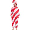 HMHMAWAHV Adult Candy Cane Costume Onesie, Red and White Striped
