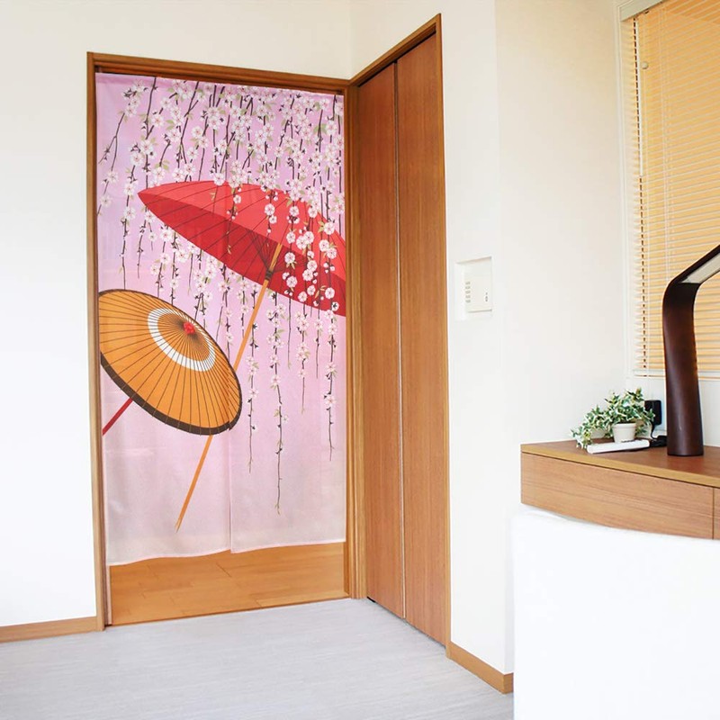Noren Workshop 10409 Noren Cherry Blossom Japanese Style Tapestry, Room