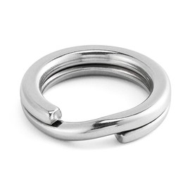 Alwonder 100 Pack Fishing Split Rings Stainless Steel Lure Rings, 9-400LB Hyper Wire Fishing Rings Heavy Duty Saltwater Terminal Tackles Lure Connectors Solid Rings Snap Rings 270LB