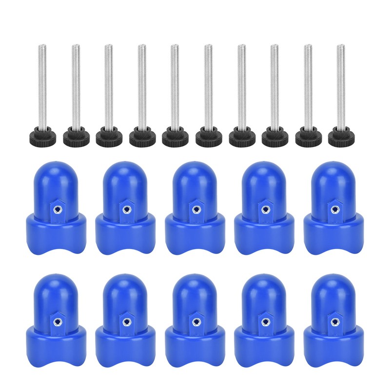 10Pcs Trampoline Enclosure Pole Cap with Screw Thumb Safety Rail