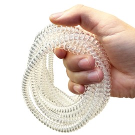 Clear Chew Necklaces for Sensory Kids (5 Pack) - No Artifical Colors - Durable Teething Necklace for Kids with Autism SDP ADHD - Chewlery Nail Biting Treatment for Kids Boys & Girls