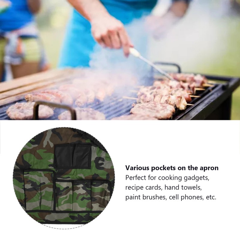 BBQ Apron Oxford Cloth Lightweight Kitchen Chef Grilling Apron for