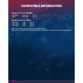 KAX Alternator Fit for Ram 1500 2011-2012 5.7L, Ram 2500 3500 2011-2018 5.7L High Amp Alternators for 11299N 12V 160Amp CW S6 6-Groove Pulley