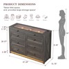 FREDEES Farmhouse Dresser for Bedroom with 8 Drawers, Wood Tall