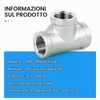 ERGAOBOY Raccordi per tubi a T in acciaio inossidabile da
