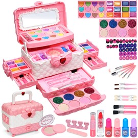 Kids Makeup Sets for Girls - Kids Makeup Sets for Girls 3-4,Play Make Up Kit,Maquillaje para Niñas, Best Toys for Little Girl,Princess Toddler Kid Stuff, Ages456789 10-12 Year Old Girl Birthday Gifts