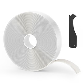 Rvhouse Butyl Tape White 3/4" x 30 Ft None Hardening Premium Butyl Caulk Tape for RV Window Glazing Roofing Leak Opening Pipe Plumbing Fixture EPDM Roof Patching(1 Pack)