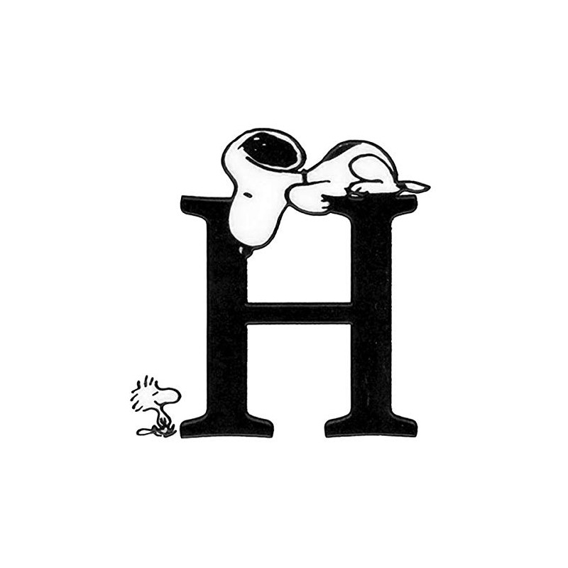 Snoopy [Sticker] Heat and Water Resistant Initial Sticker / Letter