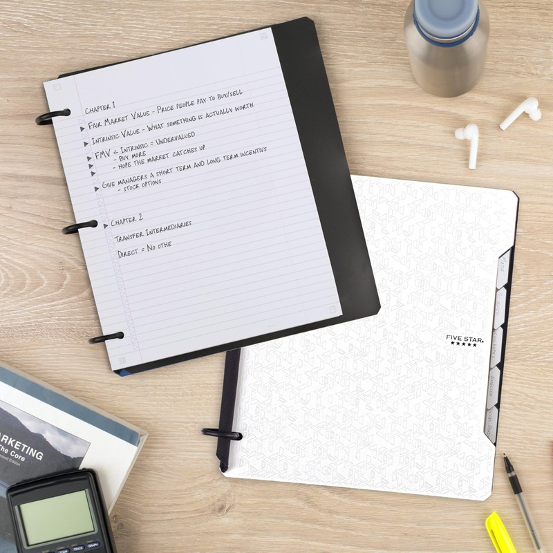 Five Star Flex Refillable Notebook + Study App, College Ruled