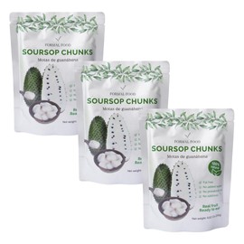 Soursop (Guanabana) Fruit 100% Natural And Real - No Added Sugar, No Preservatives - 8,82 Oz (Soursop Pack of 3)