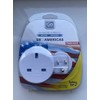 Go Travel Earthed Twin UK to USA/Canada Adaptor Ref 527