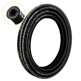 Flexible Hydraulic Hose - 1/2" x 100 ft, 4000 PSI, Rubber with 2 Wire Braid, -20C to 140C