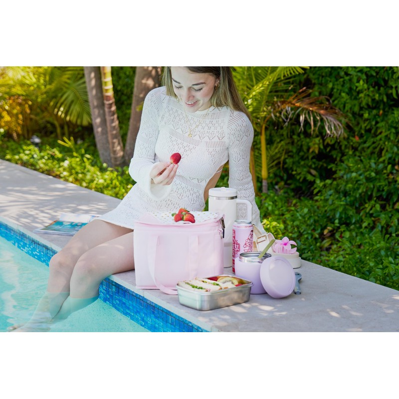 Avanti Canvas Insulated Lunch Bag, Blush Pink