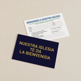 Tarjetas de Bienvenida para Iglesias / Paquete de 50 , Tratados Cristianos
