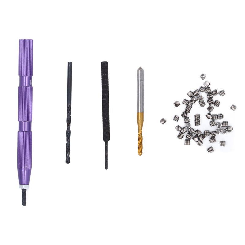 54 Pieces Metric Thread Repair Set M2.5x0.45x2D Stainless Steel Thread