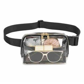 FANDARE Bum Bag Belt Bag Waterproof Waist Bag for Men and Women Shoulder Bags Chest Bag Nylon Colourful Hip Bum Waist Fanny Pack for Outdoor Travel Sports Hiking Jogging Dog Walks, Transparent black