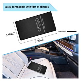 Augeny Car Registration and Insurance Holder, Essential Auto Card Document Glove Box Organizer with Closure, Premium Vehicle Interior Accessories(Small Car,Black)