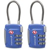 Fosmon TSA - Candados de equipaje aceptados por cable, paquete