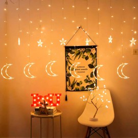 Maíz Serie Cortina Guirnalda Cascada Luces Led Estrellas 2.8m