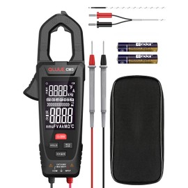 QLUUE Clamp Meter Current Clamp Multimeter AC/DC Voltage Test Instrument with Automatic Voltage Tester NCV Test, Measuring Current, Voltage, Temperature, Capacitance, Resistance, Continuity