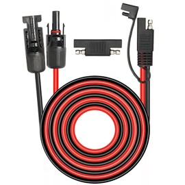 MOOKEERF Solar Panel to SAE Adapter Cable - 25ft 10AWG Solar Extension Cable for RV Solar Panel Caravan Battery Charger Kit with SAE Polarity Reverse Adapter(25 feet)