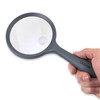 Carson LED Lighted Hand-Held 2X Rimmed Magnifier with 4X Spot