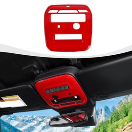 RAZPOY for Bronco Front Reading Light Panel Trim Cover Compatible with 2021-2025 Ford Bronco Interior Accessories 2-Door 4-Door, Red