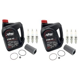 New Pack of 2 Oil Change Kit W/Spark Plugs Compatible With SeaDoo 4Tec 1503 1630 GTX GTR RXP RXT