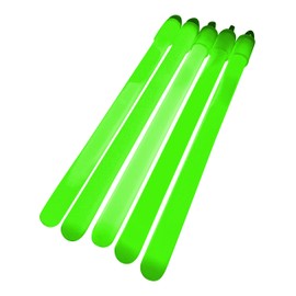 Glowtopia 6 inch Glow Sticks/Glow Batons (1cm thick) - Premium Glowsticks (Green, 25 Pack)