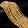 Unbranded Natural Citrine Faceted Rondelle Beads Size 4x6mm 15.5'' Strand