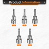 HARFINGTON 5pcs Hex Nut Driver Drill Bit 15/16/17/18/19mm 6-Point Drill