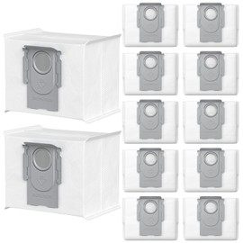 12 Stück Staubbeutel für Roborock S8+ S8 Pro Ultra S8 Maxv ultra S7 MaxV Ultra S7 Pro Ultra Q7+ Q7 Max+ T8 Q5+ G10S PRO Q7 Max+ Q8 Max+ Staubsauger Absaugstation, 3L großer Kapazität Staubsaugerbeutel