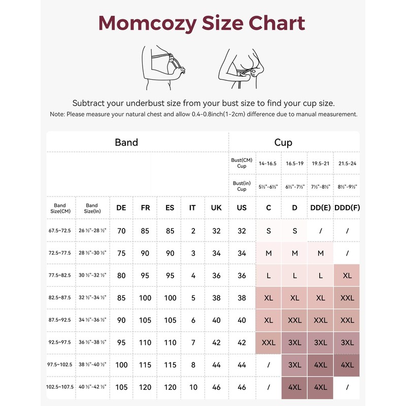 momcozy Seamless 4-in-1 Nursing Bra for Hands-Free Pumping, CozyFitClasp Pumping