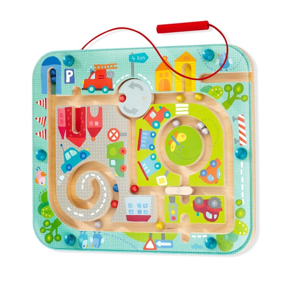 HABA Busy Board for Toddlers 2-4: Town Magnetic Maze Puzzle
