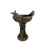 Solid Rock Stoneworks Eye on Sparrow Birdbath- 15in Tall- Autumn