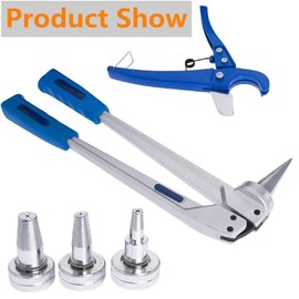 findmall PEX Tube Expansion Tool Kit Manual Expander Tool Kit Meets ASTM F1960 Standard with 1/2" 3/4" 1" Expansion Heads and Tube Cutting Plier for Propex Expansion