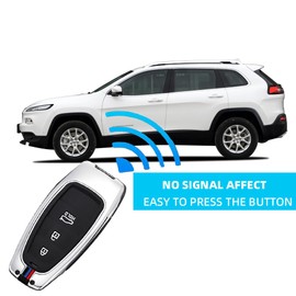 KULCSOK Key Fob Cover fit for Hyundai Tucson Santa Fe Santa Cruz Sonata Palisade 2024 2023 2022 2021 Key Cover Zinc Alloy Key Case Protector Keychain 7 Buttons Gray