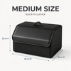 Medium Collapsible PU Leather Car Trunk Organizer with Lid &