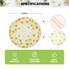 Artoid Mode Yellow Floral Daisy Bees Round Spring Placemats Set