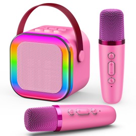 Dislocati 3-12 Year Old Girls Gifts, Karaoke Machine 2 Microphones for Kids Toys for 3-12 Year Old Girls Birthday Gifts for 3-12 Year Olds Girls Toys Age 3 4 5 6 7 8 9 10 Christmas Xmas Gifts for Kids
