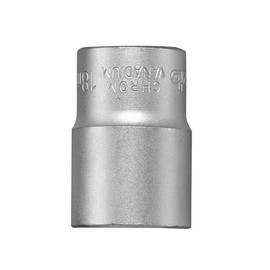 kwb 18 mm power socket spanner insert made of CV steel (drive: 1/2 inch internal square, wave profile, rounded corners, protects the edges, matt chrome)