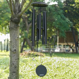 Aimwild 38'' Large Wind Chimes for Outside - Memorial Wind Chimes Deep Tone Outdoor, Sympathy Wind Chimes Gifts for mom/Grandma,Balcony,Garden Décor,Black