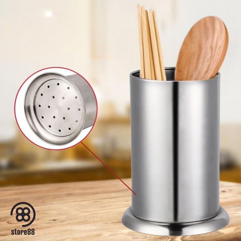store88 Chopsticks Stand, Stainless Steel Kitchen Cutlery Stand, Chopsticks, Spoon,